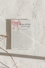 Coquette What Did the Groom Say Quote Game