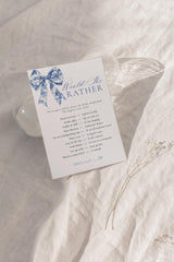 Something Blue Would She Rather Bridal Card