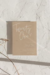 Twenty One Birthday Invitation with Envelopes