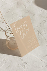 Twenty One Birthday Invitation with Envelopes