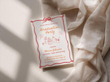 Orange + Coral Graduation Party Invitation with Envelopes