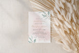 Blush Watercolor Bridal Shower Invitation with Envelopes