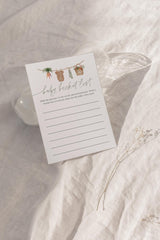 Locally Grown Baby Bucket List Card