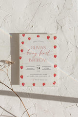 Berry First Birthday Invitation