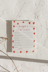 Prayers For Baby Cards — Strawberry