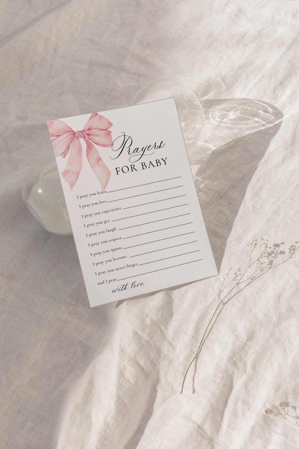 Baby Prayer Cards