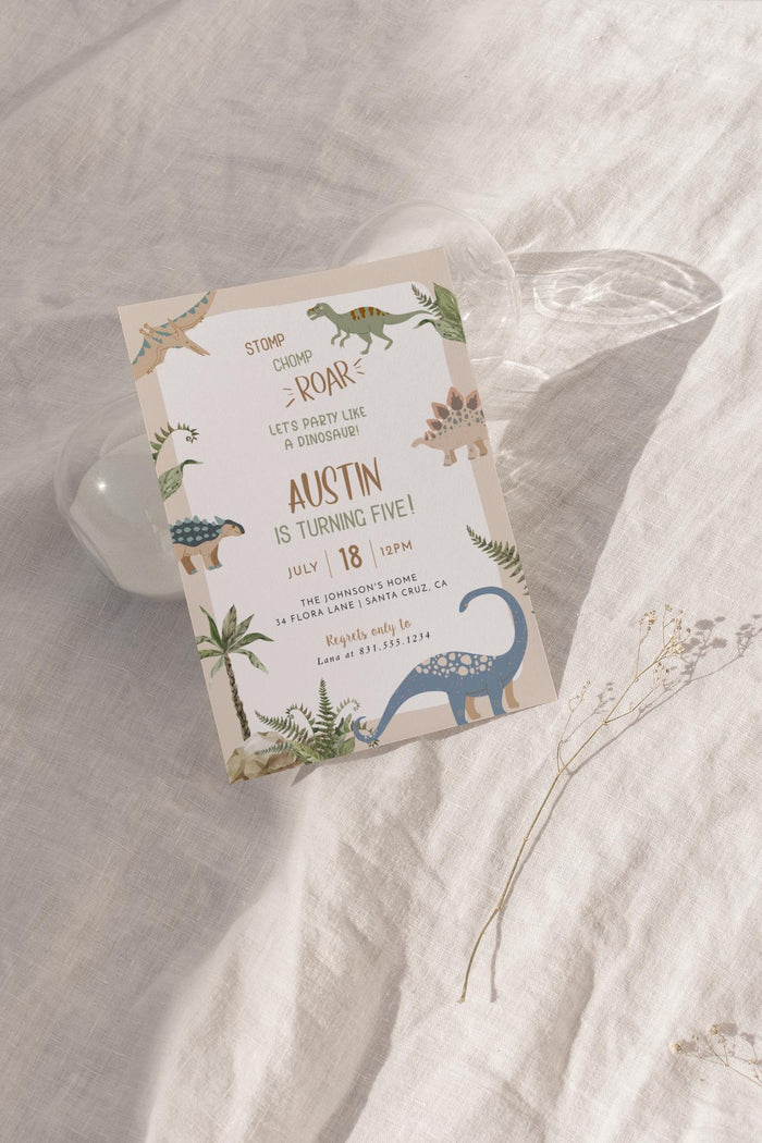 Dinosaur Birthday Invitation