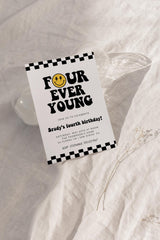 Four Ever Young Birthday Invitation