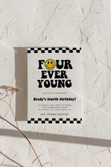 Four Ever Young Birthday Invitation