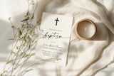 Baptism Invitation Black and White