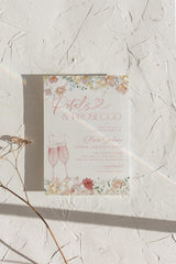 Petals And Prosecco Bridal Shower Invite