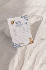 Blue Coyboy Baby Shower Predictions and Advice Keepsake