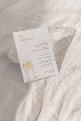Brunch + Bubbly Menu Card