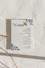 Blue Rodeo Print Menu Card