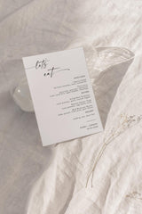 Lets Eat Minimalist Menu