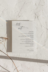 Lets Eat Minimalist Menu