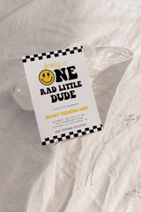 One Rad Little Dude First Birthday Invite