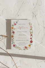 Our Little Wildflower Birthday Invitation