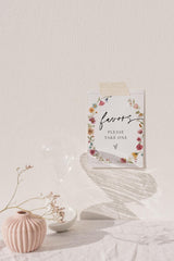 Wildflower Party Favors Sign