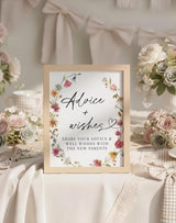 Floral Advice and Wishes Sign