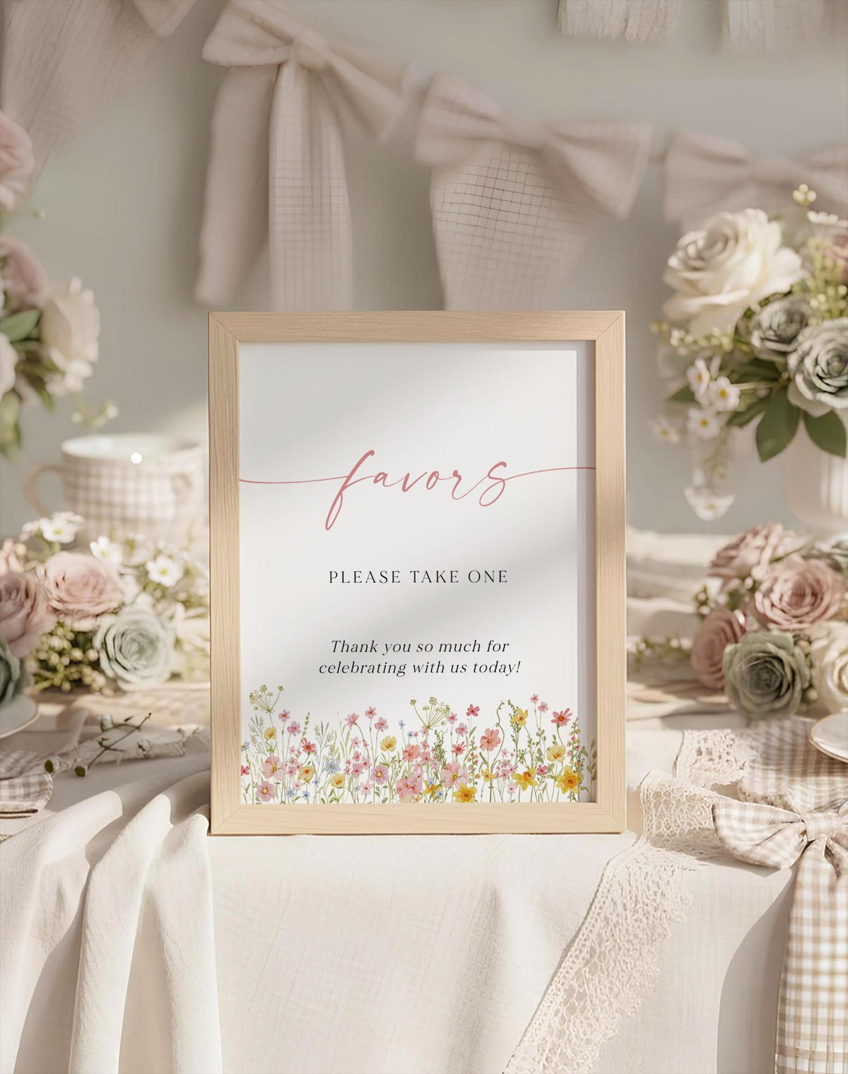 Wildflower Favor Sign — Boho