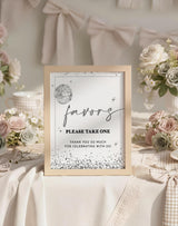 Disco Ball Favor Sign