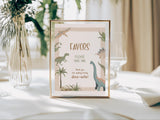 Dinosaur Party Favor Sign