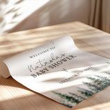 Winter Forest Baby Shower Welcome Sign