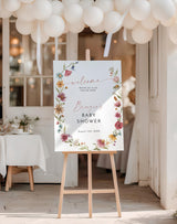 Watercolor Floral Welcome Sign — Garden