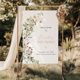 Wildflower Baby Shower Welcome Sign — Botanical Garden