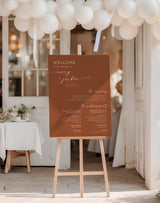 Terracotta Wedding Welcome Sign — Boho