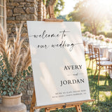 Elegant Script Wedding Welcome Sign