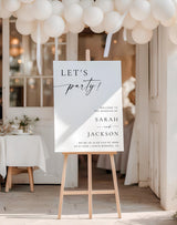 Elegant Wedding Welcome Sign — Script