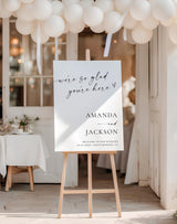 Calligraphy Wedding Welcome Sign — Minimalist