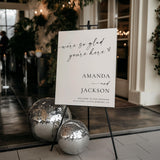 Calligraphy Wedding Welcome Sign — Minimalist