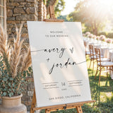 Modern Calligraphy Wedding Welcome Sign