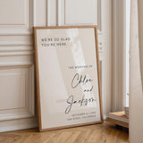 Calligraphy Wedding Welcome Sign — Black