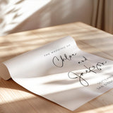 Calligraphy Wedding Welcome Sign — Black