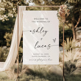 Script Calligraphy Wedding Sign