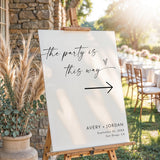The Party is This Way Sign