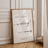 Wedding This Way Directional Sign