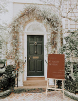 Terracotta Wedding Welcome Sign — Rehearsal Dinner