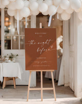 Terracotta Wedding Welcome Sign — Rehearsal Dinner (2)