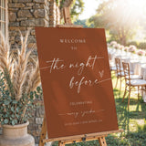 Terracotta Wedding Welcome Sign — Rehearsal Dinner (2)