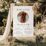 Dog Photo Bar Menu Sign