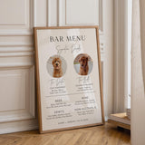 Dog Portrait Bar Menu Sign