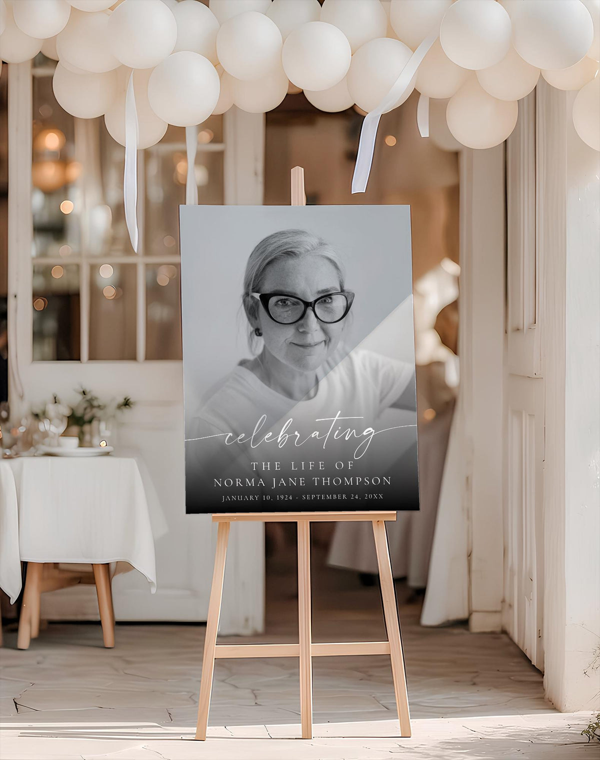 Memorial Photo Sign