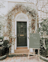 Hello Baby Sage Green Welcome Sign