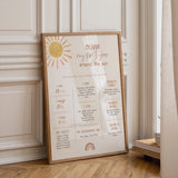 Sunshine First Birthday Milestone Sign