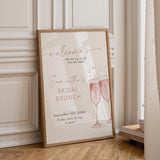 Pink Champagne Bridal Shower Welcome Sign